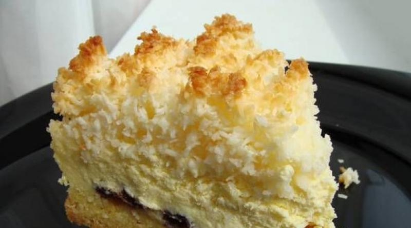 Песочный пирог с творожно-кокосовой начинкой Насыпной пирог с творогом — рецепт с фото